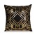 Elegant Personality Creative Black Super Soft Velvet Gilding Pillow Cover Leaves Gilding Pillow Sofa Cushion Cover Wholesale