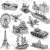 3D Three-Dimensional Metal Puzzle Architecture DIY Handmade Puzzle Assembly Model Adult Toy Creative Birthday