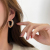 Korean Dongdaemun Same Product High-Grade Metal Pearl Winding Large Earrings Bright Gold Ear Ring Female Fashionable Earrings