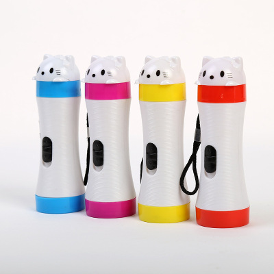 Factory Wholesale Electronic Toy Cat Torch LED Small Light Scan Code Free Gifts Night Market Hot Sale