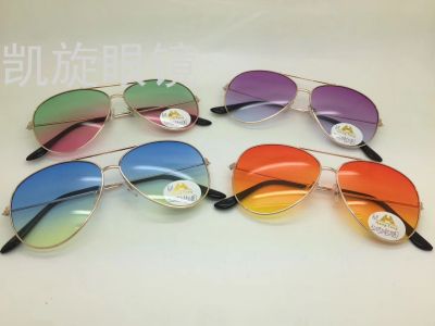 Metal Color Film Sunglasses Export Sunglasses