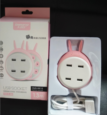 Creative Multifunctional USB Socket Smart Phone Charging Power Strip Home Safety Colorful Cute Pet Power Strip