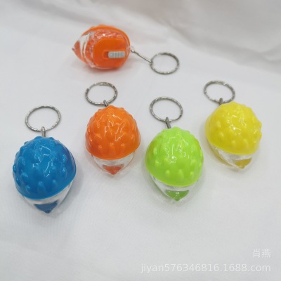 Factory Direct Sales Keychain Luminous Toy Flash Hedgehog Keychain Pendant Gift WeChat Business Drainage Push Gift