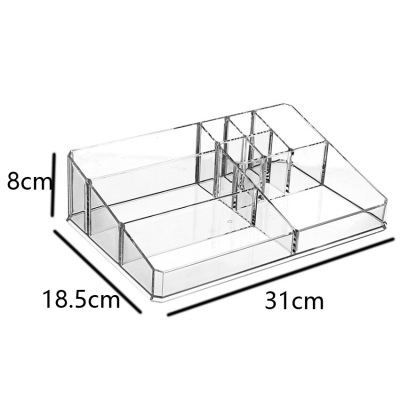 Transparent Plastic Dresser Finishing Box Cosmetic Storage Box Ruled Vanity Box Lipstick Storage Box Storage Box