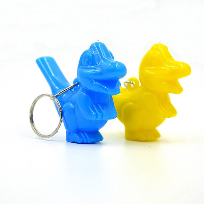 Factory Direct Sales Luminous Keychain LED Flash Dinosaur with Whistle Gift Electronic Luminous Toy Pendant Gift