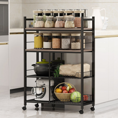 Household Multi-Layer Microwave Oven Oven Rack Floor Vegetable Seasoning Multi-Functional Storage Rack Cross-Border