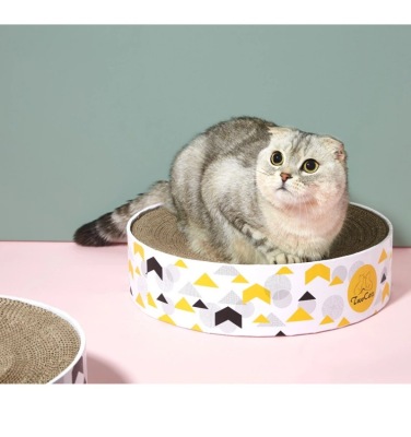 Best-Seller on Douyin Cat Pet Supplies Summer Corrugated Paper Pet Cat Nest round Bowl-Shaped Cat Scratch Board Cat Nest