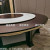 Five-Star Hotel Solid Wood Table the Seafood Restaurant Electric Dining Table Marble Electric Turntable round Table