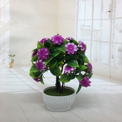 Mini Artificial Bonsai Flower Small Potted Factory Direct Sales Artificial Flower Plant