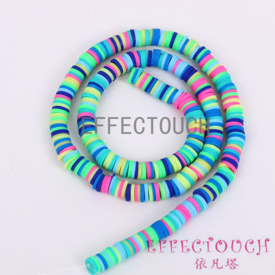 New Polymer Clay Beads DIY Handmade Beaded Bracelet Decorations Material Accessories Color round Beads Beaded Pendant