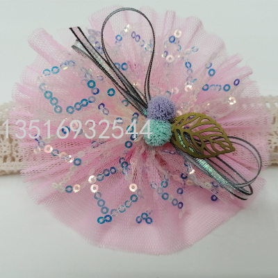 Korean Style New Headdress Flower Handmade Flower Sweet Girl Girl Fabric Headdress Headband Corsage
