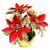 Amazon Christmas Potted Flannel Christmas Flower Ornaments Christmas Decorations Gift Flower Poinsettia Fake Flower Silk Flower