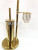 Golden Stainless Steel Vertical Toilet Brush Cleaning Brush Storage Rack Cleaning Brush Set