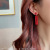 925 Sterling Silver Needle Red Chinese Style Stud Earrings Women's Lucky Lucky Earrings 2021 New Fashion Earrings