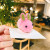 The New Cute Animal Children Small Hairclip Bunny Princess Tiara Fabric Shiny Duckbill Clip Ornament