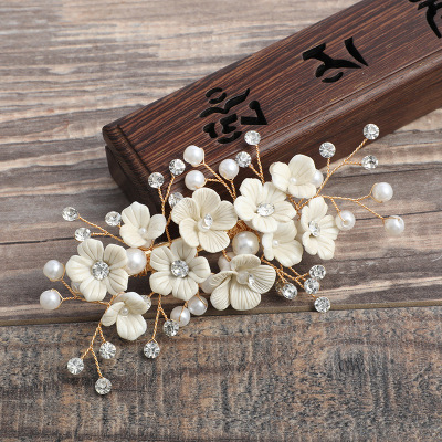 Pearl Hairpin Comb Ancient Style Han Chinese Clothing Hair Bride Hair Braiding Hairpin Wedding Photography Bob Costume Headdress Wholesale