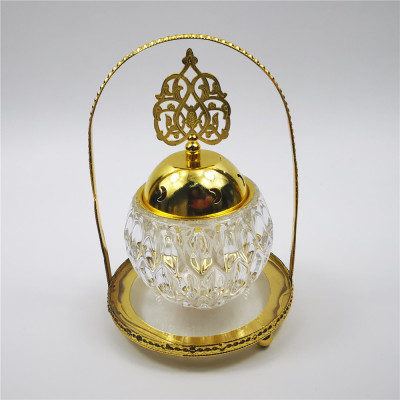 Home Furnishings Crystal Incense Burner Incense Burner Incense Burner Charcoal Burner Muslim Halal Arab Factory Direct Sales