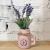 Artificial Flower Set Ceramic Hemp Rope Vase Lavender Fake Flower Artificial Plant Pot Home Decoration Fake Flower Pot