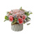 Nordic Artificial Flower Set Ceramic Hemp Rope Vase Rose Artificial Plant Pot Home Decoration Fake Flower Pot