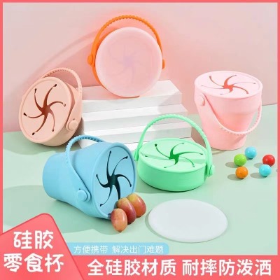 Silicone Children's Folding Snack Cup