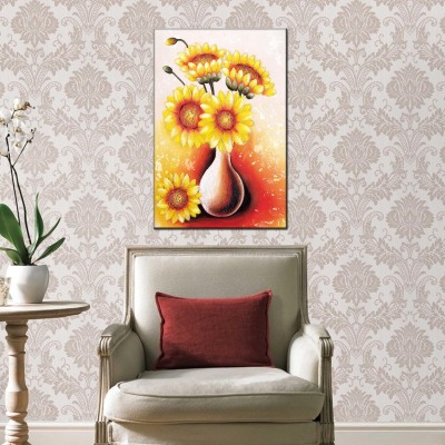 Custom Sunflower Decorative Painting Abstract Starry Rose Bedroom Canvas Painting Slightly Luxury Painting Factory Direct Sales