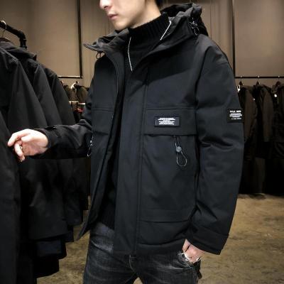 Men's Coat Autumn and Winter 2020 New Cotton-Padded Coat Trendy Handsome Short Wadded Jacket Workwear Fashion Brand down Cotton-Padded Coat