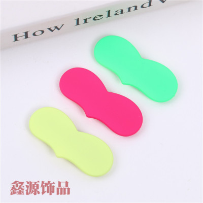 Candy Color Children Hairwear Side Clip Head Clip Student Bang Clip Broken Hair BB Clip Rubber Paint Jelly Color Hairpin Headdress