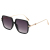 New Sunglasses European and American Trendy Glasses Square Sunglasses Women's Metal UV400 Sunglasses Wholesale