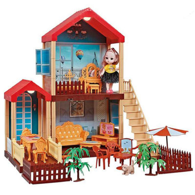With Light Princess Warm Little Home Villa 668-29A Play House Splicing Educational Children's Toys Mixed Wholesale