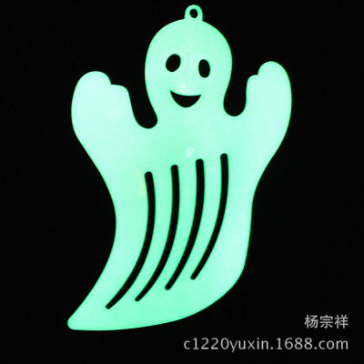 Factory Direct Supply Halloween Luminous Patch Wall Sticker Horror Decoration Pendant Ghost Wholesale