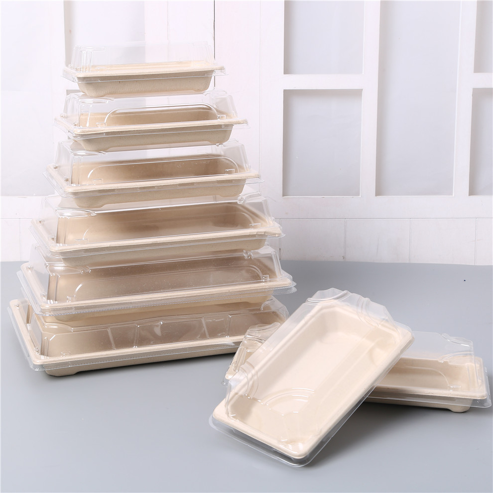 环保可降解饭盒一次性纸浆餐盒外卖便当盒健身餐盒沙拉打包盒