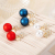 2021 New Frosted Red Pearl Eardrop Small Ear Ring Blue Black Earrings Factory Direct Sales Wholesale Earrings Exaggerated Earrings