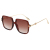 New Sunglasses European and American Trendy Glasses Square Sunglasses Women's Metal UV400 Sunglasses Wholesale