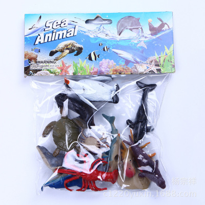 Factory Wholesale Spray Paint Marine Plastic Animal Static Boy Children Gift Simulation Animal Doll