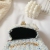 2020 Autumn New Chanel-Style Pearl Children's Single-Shoulder Bag Linen Chain Princess Crossbody Bag Girl Coin Purse