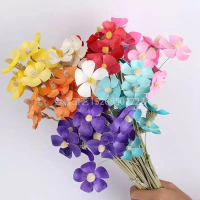 Dried Flowers Violet Butterfly Bouquet Real Flower Art Living Room Decorations Shooting Props Materials Manual Permanent