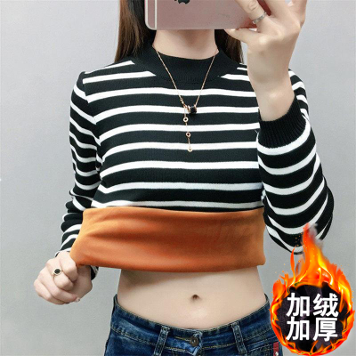 All-Matching Fleece-Lined Thickened Winter Turtleneck Base Clothing Trendy Top Fashionable T-shirt Bottoming Shirt for 