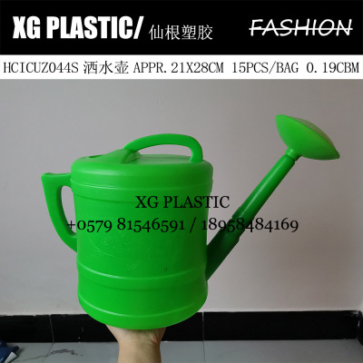 6L home garden agricultural tool plastic watering pot classic style green color watering can durable round watering can