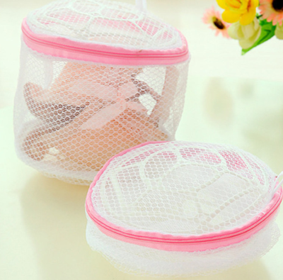 Folding Bra Wash Bag Underwear Laundry Bag White Nylon Strap Stent Mesh Fine Mesh Buggy Bag