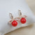 Korean Style New Short Ear Hook Symmetrical Bow Pearl Earrings Personality Minimalist Elegant Small Online Influencer Earrings Women