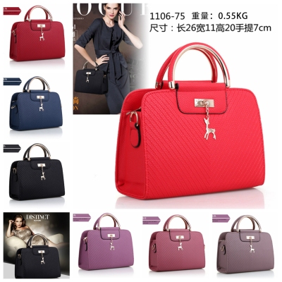 Spot Bags Women's Bags Wholesale Consignment New Pu Deer Twill Iron Hoop Handbag Shoulder Bag One Piece Dropshipping