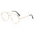 Retro Irregular Polygonal Glasses Frame Fashion Fashionmonger Multi-Edge Metal Myopia Glasses Frame Plain Glasses Women