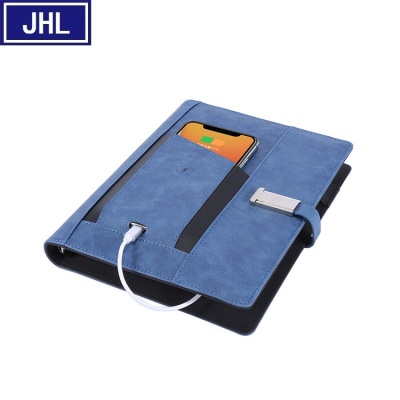 A5 Multi-Function Charging Notebook Large Capacity Power Supply U Disk with Buggy Bag Cover Wireless Charging Gift.