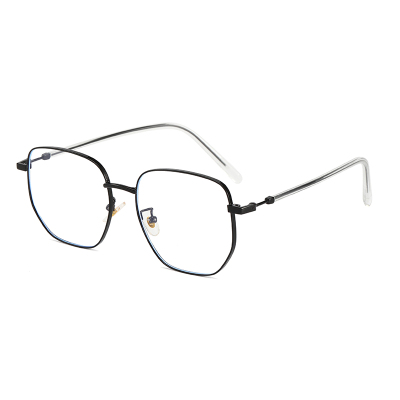 Trendy Men and Women Ultra-Light Polygon Glasses Frame Vintage Glasses Rim Glasses Box Box Metal Plain Glasses with Myopia Glasses Glasses