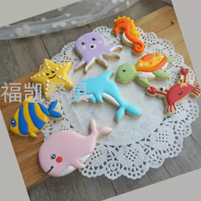 Hot sale Cake Tools Engineering Vehicle Shape Printing Mold 3D Mini Hand Press Tiny Cookie Cutter And Stamps