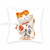 Lucky Cat Digital Printed Pillowcase Short Plush Sofa Cushion Bedroom Bedside Decoration Pillow Car Back