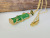 Factory Wholesale Inlaid Green Chalcedony Garnet Bamboo Joint Pendant Live Supply Fashion Jade Agate Pendant