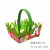 Non-Woven Fabric Felt Cloth Crafts Basket of Grass Rabbit Egg Carrot Green Grass Flowers Easter