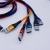 Knitted Data Cable Haojue New 3A Fast Charge Mobile Phone Charging Cable Android IOS 2M Extension Metal Wire