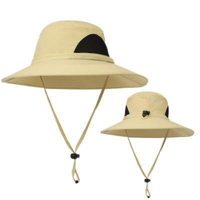 Sun Hat Men's Summer Outdoor Fishing Cap Sun Protection UV Protection Breathable Bucket Hat Folding Peaked Cap Big Brim